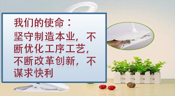 我們的使命：堅(jiān)守制造本業(yè)，不斷優(yōu)化工序工藝，不斷改革創(chuàng)新，不謀求快利